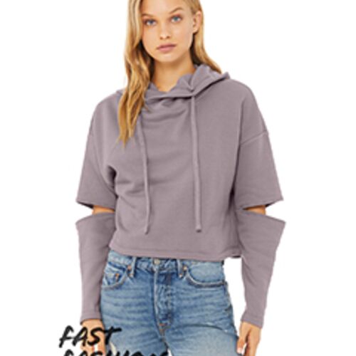 FWD Fashion Ladies' Cut Out Hooded Fleece Thumbnail