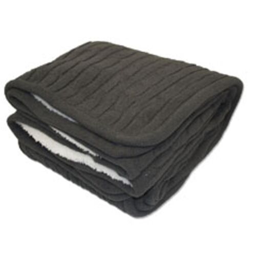 Cable Knit Lambswool Blanket Thumbnail