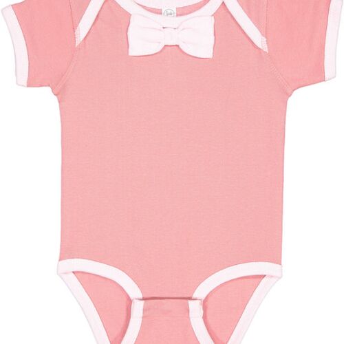 Infant Baby Rib Bow Tie Bodysuit Thumbnail