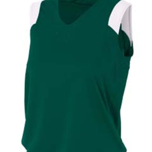 Ladies' Moisture Management V Neck Muscle Shirt Thumbnail