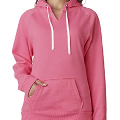 Ladies' Sydney Brushed V-Neck Hooded Sweatshirt Thumbnail