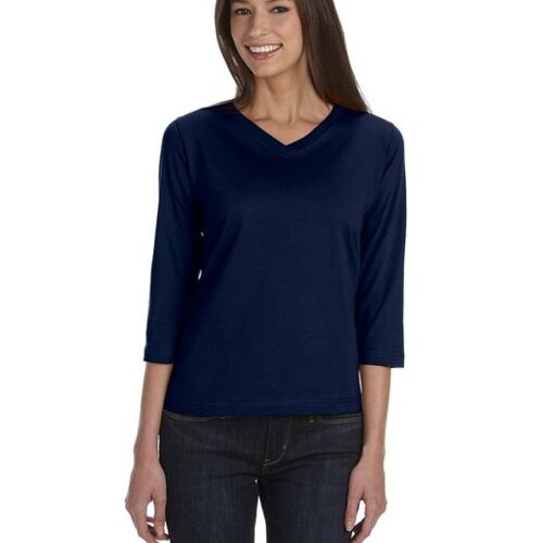 Ladies' Premium Jersey 3/4-Sleeve T-Shirt Thumbnail