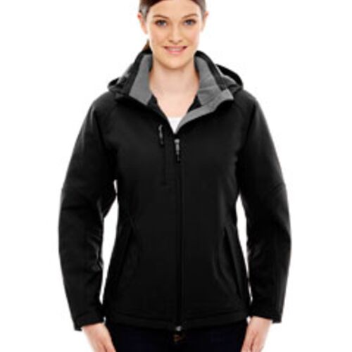 Ladies' Glacier Insulated Three-Layer Fleece Bonded Soft Shell Jacket with Detachable Hood Thumbnail
