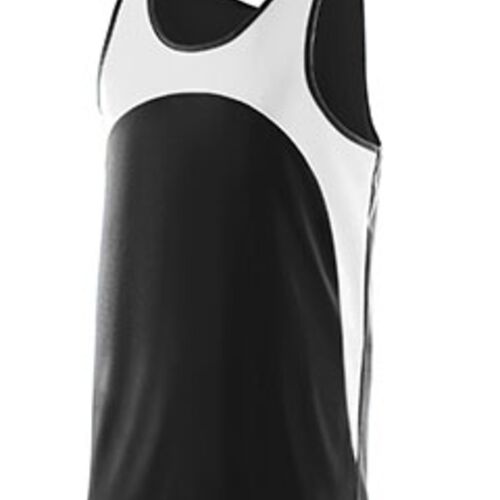 Youth Wicking Polyester Sleeveless Jersey with Contrast Inserts Thumbnail