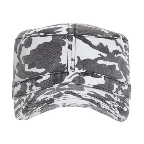 OTTO Camouflage Garment Washed Superior Cotton Twill Distressed Visor Military Cap Thumbnail