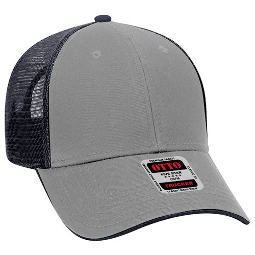 OTTO CAP 6 Panel Low Profile Mesh Back Trucker Hat Thumbnail