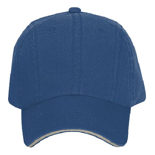 OTTO Garment Washed Superior Cotton Twill Sandwich Visor Twelve Panel Low Profile Baseball Cap Thumbnail