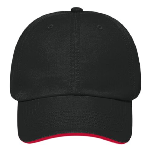 OTTO Garment Washed Superior Cotton Twill Sandwich Visor Six Panel Low Profile Dad Hat Thumbnail