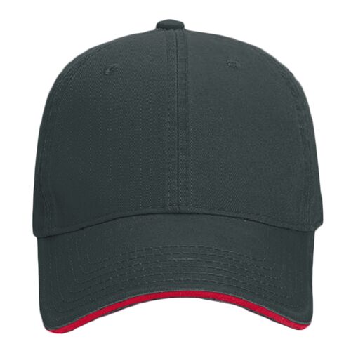 OTTO Garment Washed Superior Cotton Twill Sandwich Visor Six Panel Low Profile Dad Hat Thumbnail