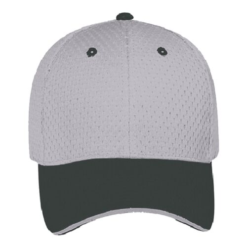 OTTO Polyester Pro Mesh Sandwich Visor Six Panel Low Profile Baseball Cap Thumbnail