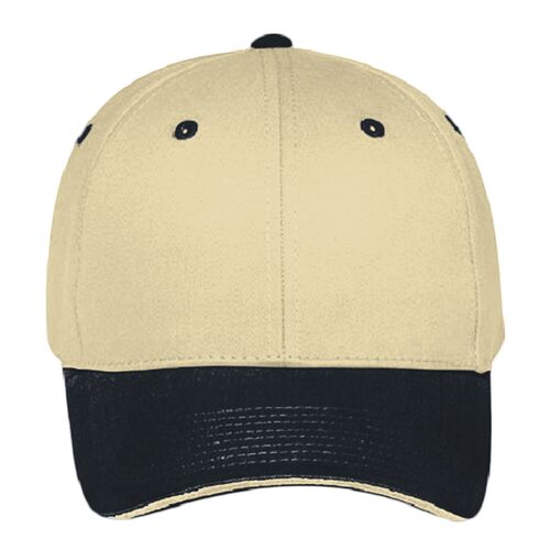 OTTO Superior Brushed Cotton Twill Sandwich Visor Six Panel Low Profile Baseball Cap Thumbnail