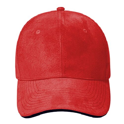 OTTO Polyester Microfiber Suede Sandwich Visor Six Panel Low Profile Baseball Cap Thumbnail