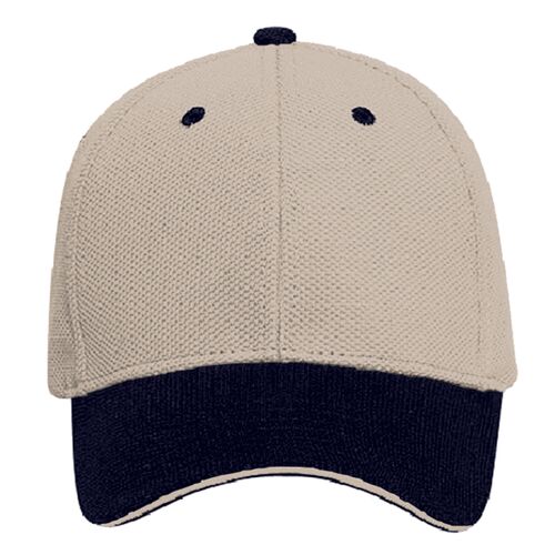 OTTO Polyester Pique Knit Sandwich Visor Low Profile Style Cap Thumbnail