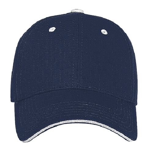 OTTO Organic Superior Cotton Twill Sandwich Visor Six Panel Low Profile Baseball Cap Thumbnail