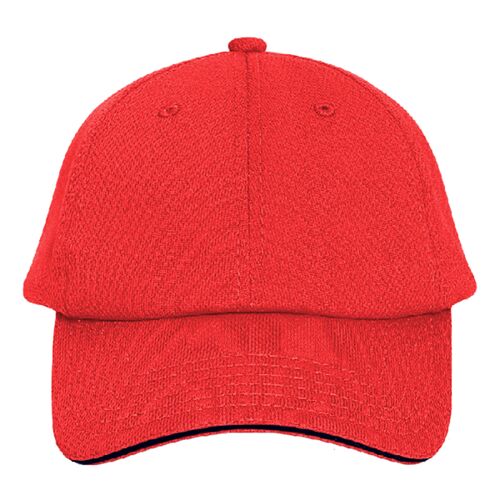 OTTO Cool Comfort Polyester Cool Mesh Sandwich Visor Six Panel Low Profile Baseball Cap Thumbnail