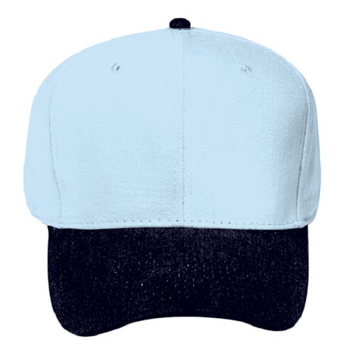 OTTO Brushed Bull Denim Six Panel Pro Style Baseball Cap Thumbnail
