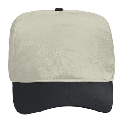 OTTO Brushed Cotton Blend Twill Five Panel High Crown Baseball Cap Thumbnail