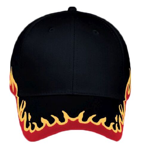 OTTO Flame Pattern Cotton Twill Six Panel Low Profile Baseball Cap Thumbnail
