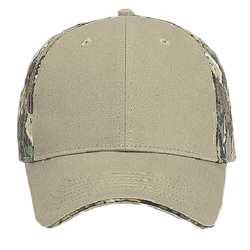 OTTO Camouflage Brushed Cotton Blend Twill Sandwich Visor Six Panel Low Profile Baseball Cap Thumbnail