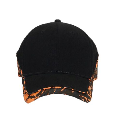 OTTO Camouflage Piping Design Brushed Cotton Blend Twill Six Panel Low Profile Baseball Cap Thumbnail
