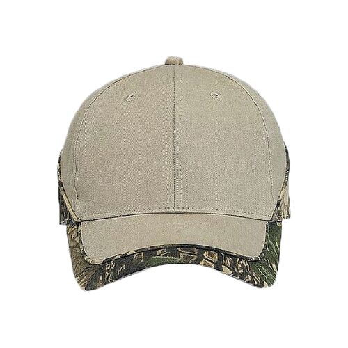 OTTO Camouflage Piping Design Brushed Cotton Blend Twill Six Panel Low Profile Baseball Cap Thumbnail