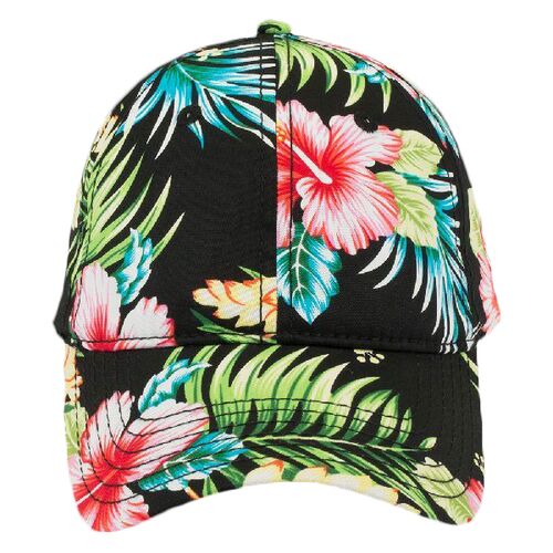 OTTO Hawaiian Pattern Cotton Twill Six Panel Low Profile Baseball Cap Thumbnail