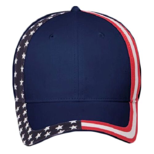 OTTO United States Flag Pattern Cotton Twill Six Panel Low Profile Baseball Cap Thumbnail