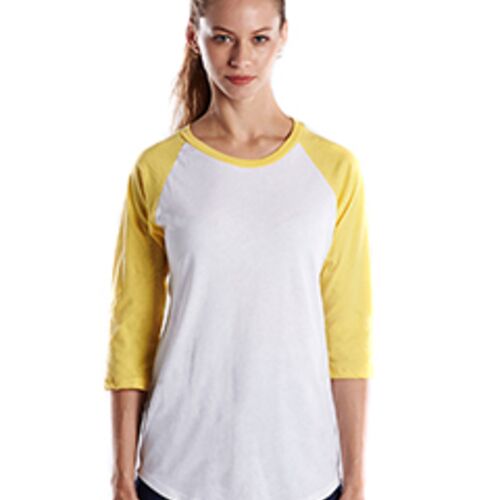 Ladies' 4.3 oz., 3/4-Sleeve Baseball Raglan Thumbnail