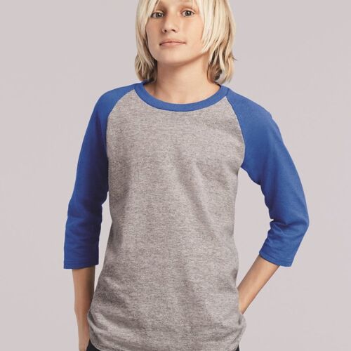 Heavy Cotton™ Youth Raglan Three-Quarter Sleeve T-Shirt Thumbnail