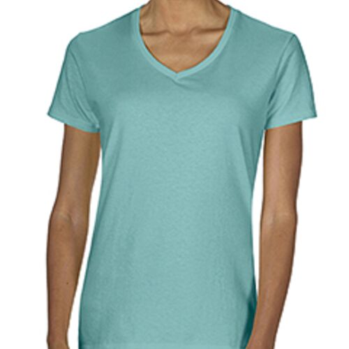 Ladies' Midweight V-Neck T-Shirt Thumbnail