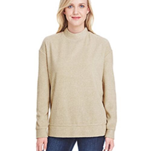 Ladies' Weekend French Terry Mock Neck Crew Thumbnail