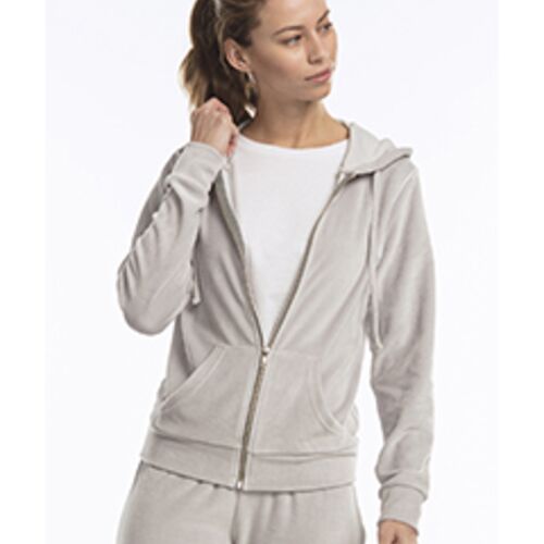 Ladies' USA Made Velour Full-Zip Hoodie Thumbnail