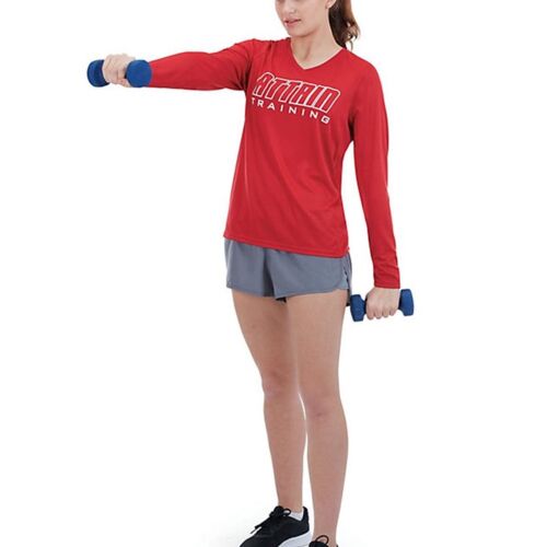 Women's Attain Wicking Long Sleeve V-Neck T-Shirt Thumbnail