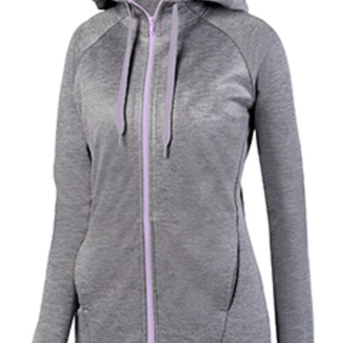Ladies' Zoe Tonal Heather Full Zip Hoodie Thumbnail