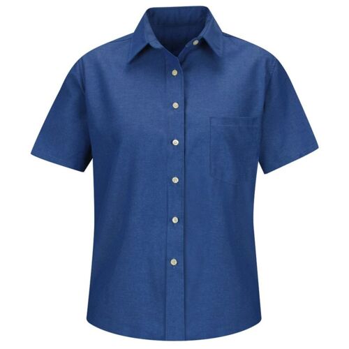 Women's Short Sleeve Oxford Dress Shirt Thumbnail