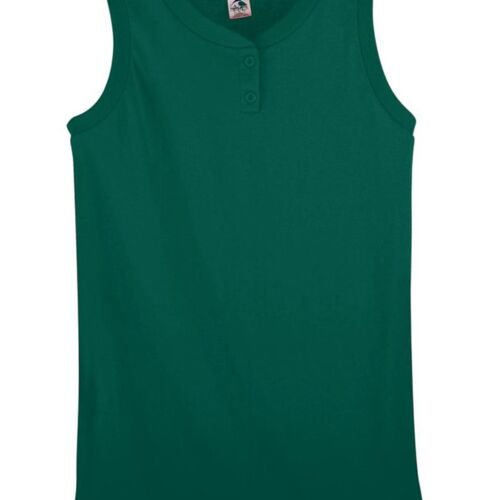 Women's Sleeveless Two Button Softball Jersey Thumbnail