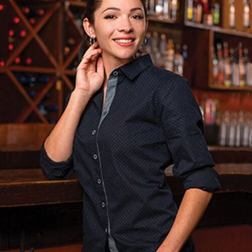 Women's Peached Poplin Long Sleeve Shirt Thumbnail