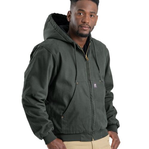 Men's Tall Highland Washed Cotton Duck Hooded Jacket Thumbnail