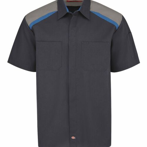 Tricolor Short Sleeve Shop Shirt - Long Sizes Thumbnail